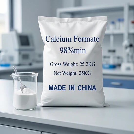 Calcium Formate 99% Feed Grade with Fami-QS SGS ISO Certificates for Poultry Feed Additives