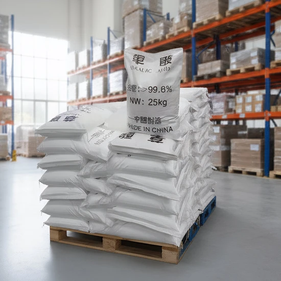 Oxalic Acid 99.6% CAS 144-62-7 H2C2O4 for Aureomycin Manufacturing White Powder