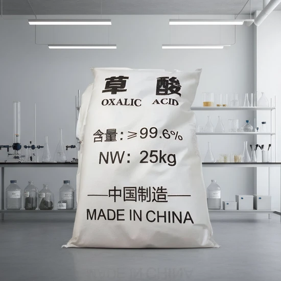 Oxalic Acid 99.6% Industrial Grade for Leather Cleaning and Stone Polishing, 25kg Bag