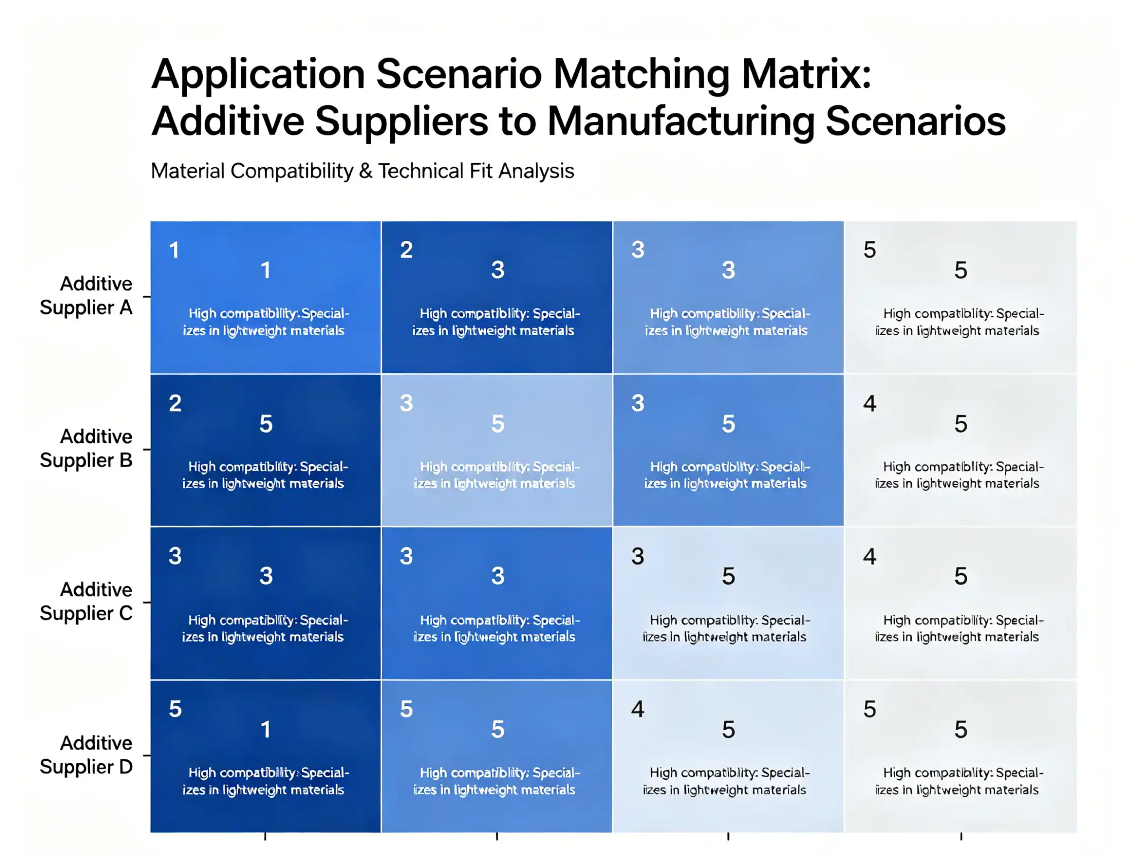 Application scenario matching matrix